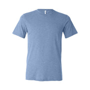 Blue plain t shirt on white background