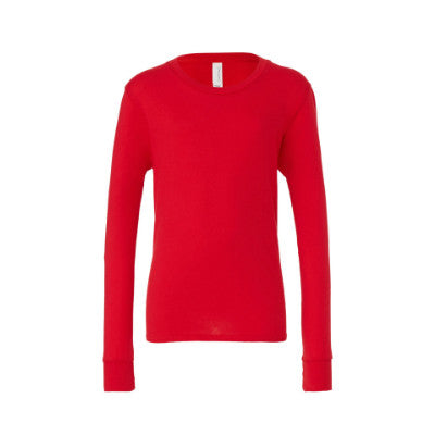 Red plain Youth Jersey Long Sleeve Tee