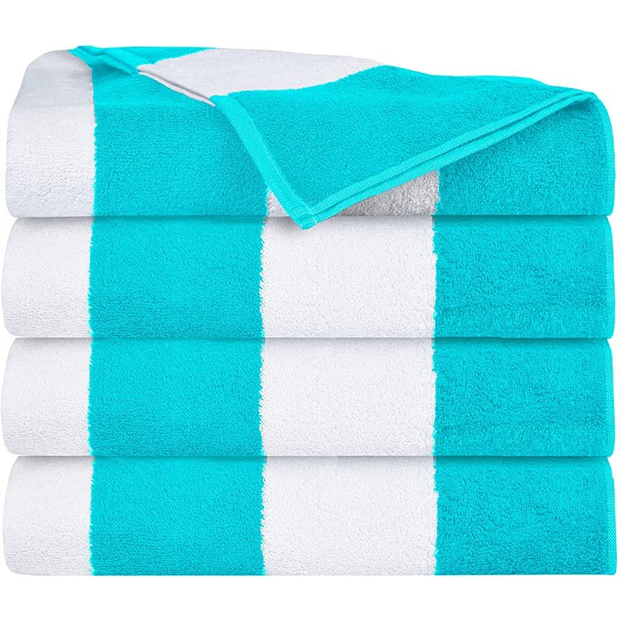 Turquoise Cabana Stripe Towel