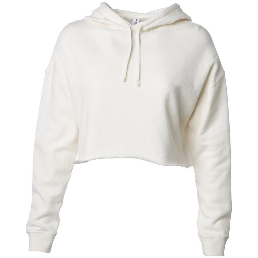 lightweight cropped hooded sweatshirt