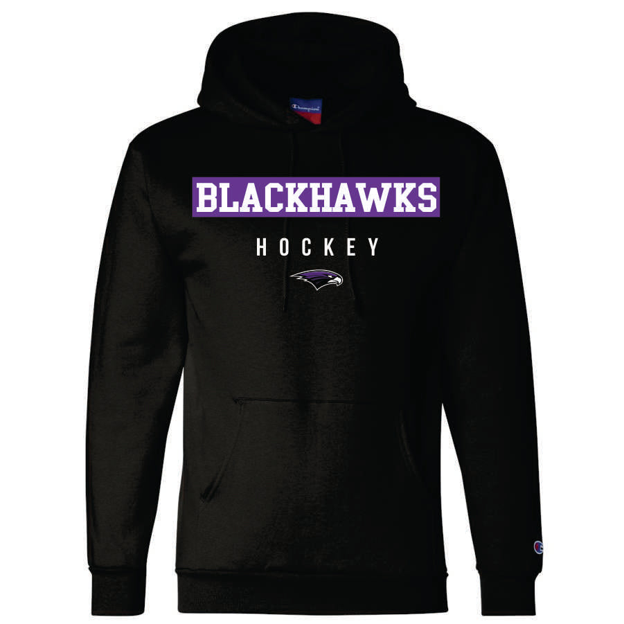 BHHS Hockey Black Champion Pullover Hood