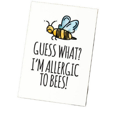 Bee Allergy Camp Card