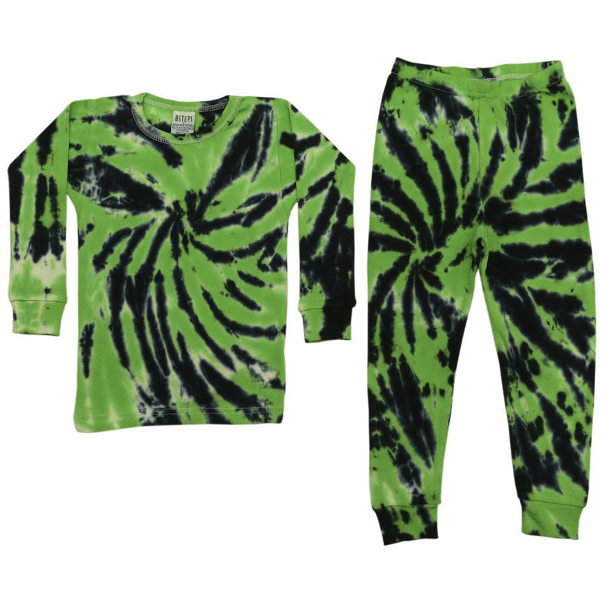 Green 2 PC Tie Dye Pajamas