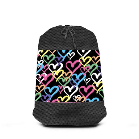 graffiti heart laundry bag