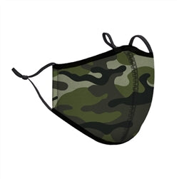 Green Camo Face Mask Adult Large