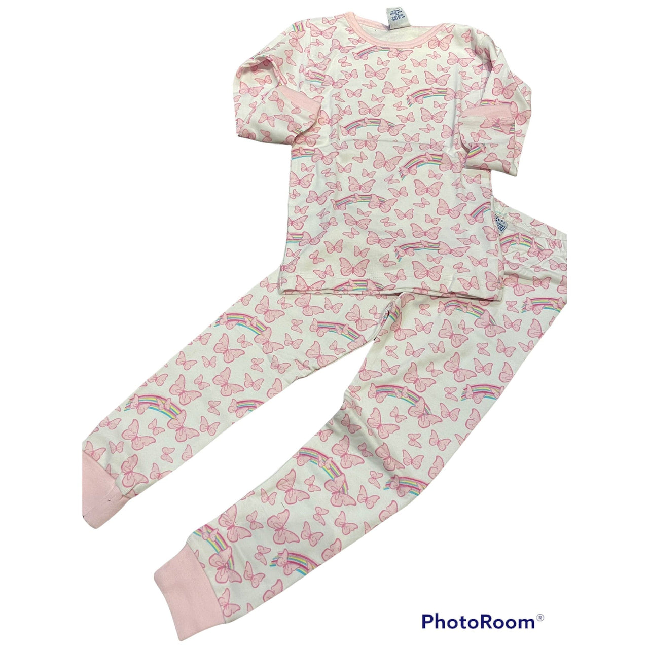 2pc pink butterfly pajamas