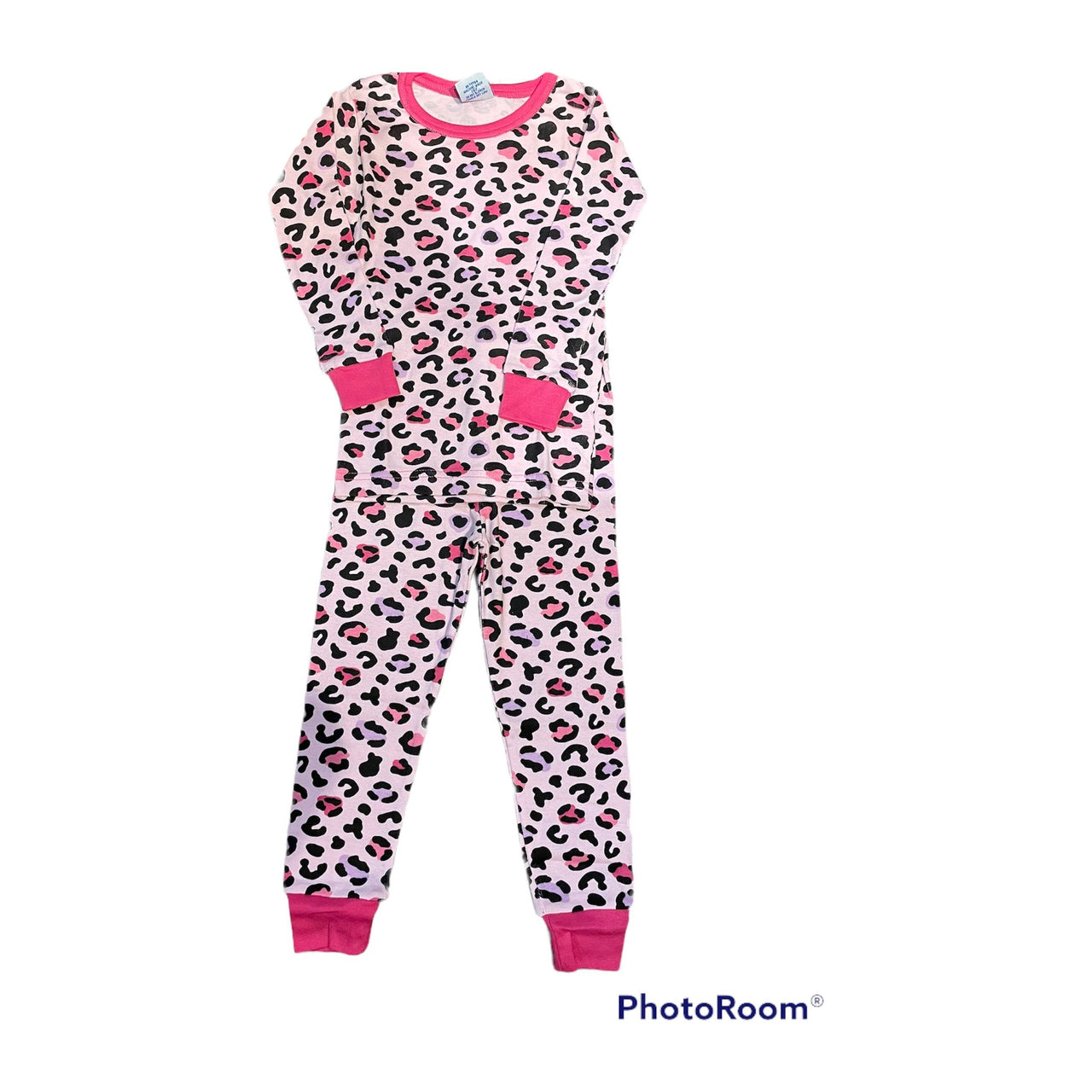 2pc pink cheetah pajamas