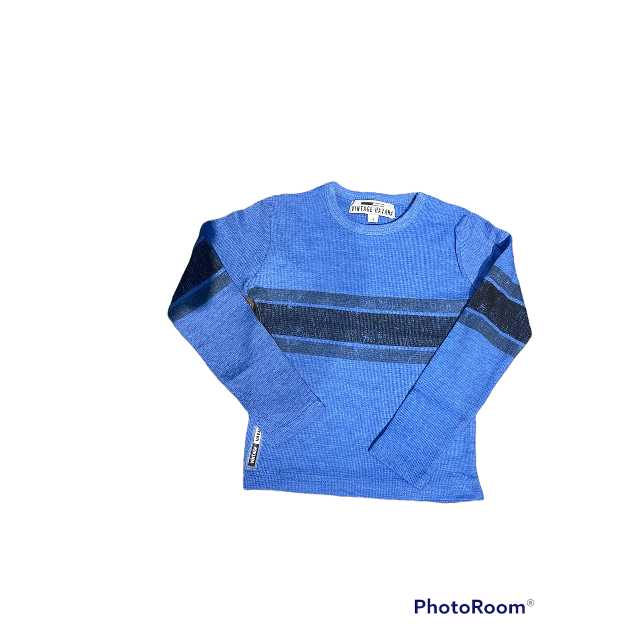 blue stripe thermal shirt