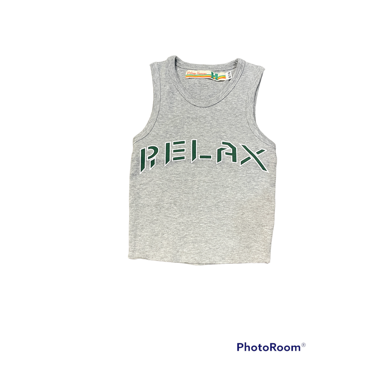 grey ribbed relax tee