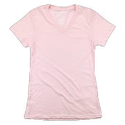 Light pink V-neck short sleeve T-shirt
