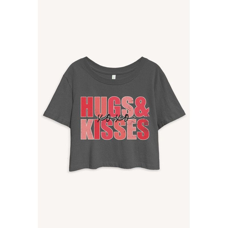 xoxo hugs and kisses cropped tshirt (juniors)