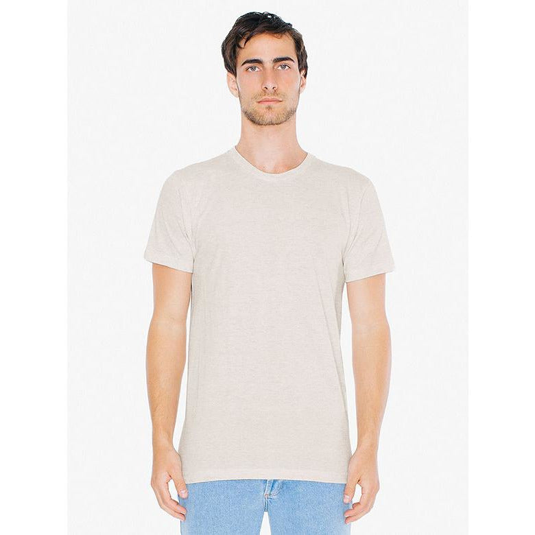 American Apparel Triblend Track Tee color tri oatmeal
