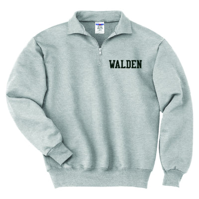 Walden Solid 1/4 Zip Embroidered Sweatshirt